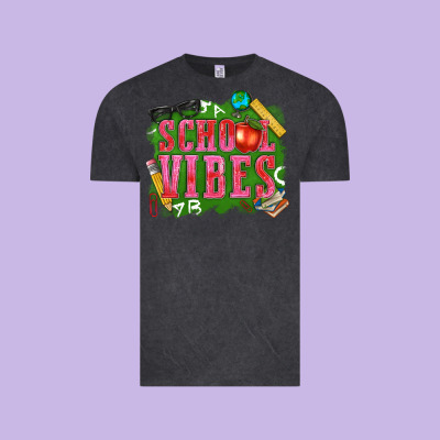 School Vibes Vintage Tee Designed By Texasbilliewilder