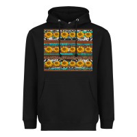 Black sunflowers leopard cowhide turquoise Heavyweight Hoodie - BarkalooDesign