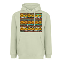 Matcha sunflowers leopard cowhide turquoise Heavyweight Hoodie - BarkalooDesign