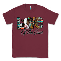 Burgundy love of the cows Classic Tee - CowhideDigitalArt