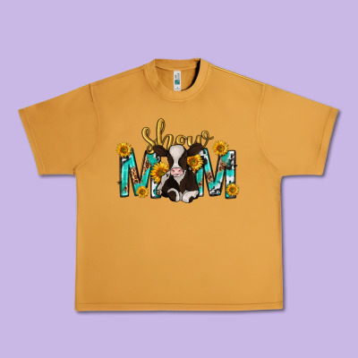 Show Mom With Cow Mothers Day Urban Heavy Tee Designed By Texasbilliewilder