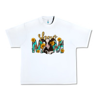 White show mom with cow mothers day Urban Heavy Tee - texasbilliewilder