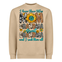 Mushroom i have three tittles mom grandma great grandma Heavyweight Sweatshirt - Zillion Design Studio