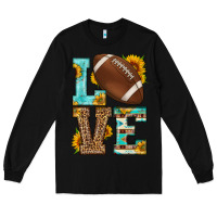 Black western love american football Long Sleeve Tee - HRA Design Shop
