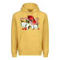 Antique Gold dental Christmas teeth and candies Premium Hoodie - AdoDesignShop