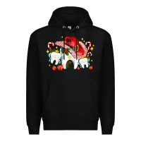 Black dental Christmas teeth and candies Premium Hoodie - AdoDesignShop