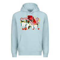 Blue Mist dental Christmas teeth and candies Premium Hoodie - AdoDesignShop