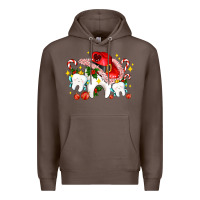 Coffee dental Christmas teeth and candies Premium Hoodie - AdoDesignShop