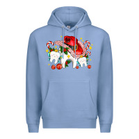 Colony Blue dental Christmas teeth and candies Premium Hoodie - AdoDesignShop
