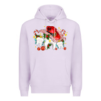 Lilac dental Christmas teeth and candies Premium Hoodie - AdoDesignShop
