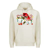 Oatmeal Heather dental Christmas teeth and candies Premium Hoodie - AdoDesignShop