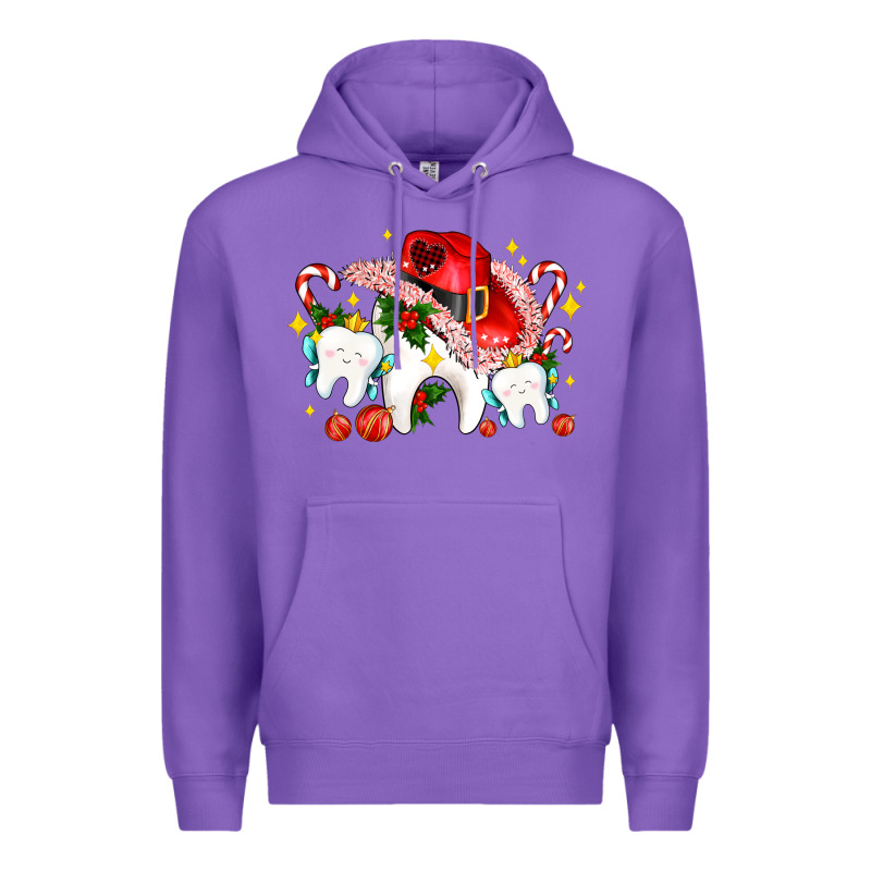 Dental Christmas Teeth And Candies Premium Hoodie by AdoDesignShop | Teevron