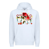 White dental Christmas teeth and candies Premium Hoodie - AdoDesignShop