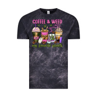 Cloud Black coffee and weed my favorite plants Vintage Tee - Zillion Design Studio