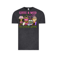 Vintage Black coffee and weed my favorite plants Vintage Tee - Zillion Design Studio