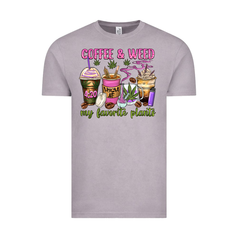 Coffee And Weed My Favorite Plants Vintage Tee by Zillion Design Studio | Teevron