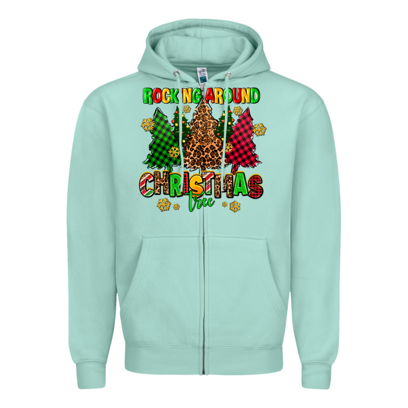 Rocking Around The Christmas Tree Zipper Hoodie by AdoDesignShop | Teevron