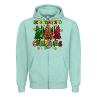 Seafoam rocking around the christmas tree Zipper Hoodie - AdoDesignShop