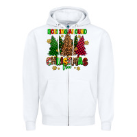 White rocking around the christmas tree Zipper Hoodie - AdoDesignShop