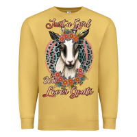 Antique Gold just a girl who loves goats Premium Sweatshirt - Jasminsmagicworld
