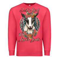Cardinal just a girl who loves goats Premium Sweatshirt - Jasminsmagicworld