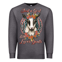 Charcoal Heather just a girl who loves goats Premium Sweatshirt - Jasminsmagicworld