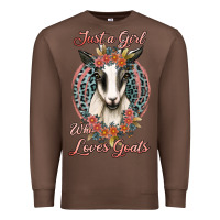 Chestnut just a girl who loves goats Premium Sweatshirt - Jasminsmagicworld