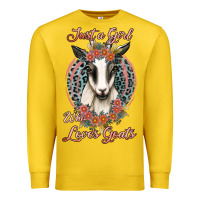 Lemon just a girl who loves goats Premium Sweatshirt - Jasminsmagicworld