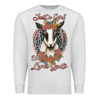 Oatmeal Heather just a girl who loves goats Premium Sweatshirt - Jasminsmagicworld