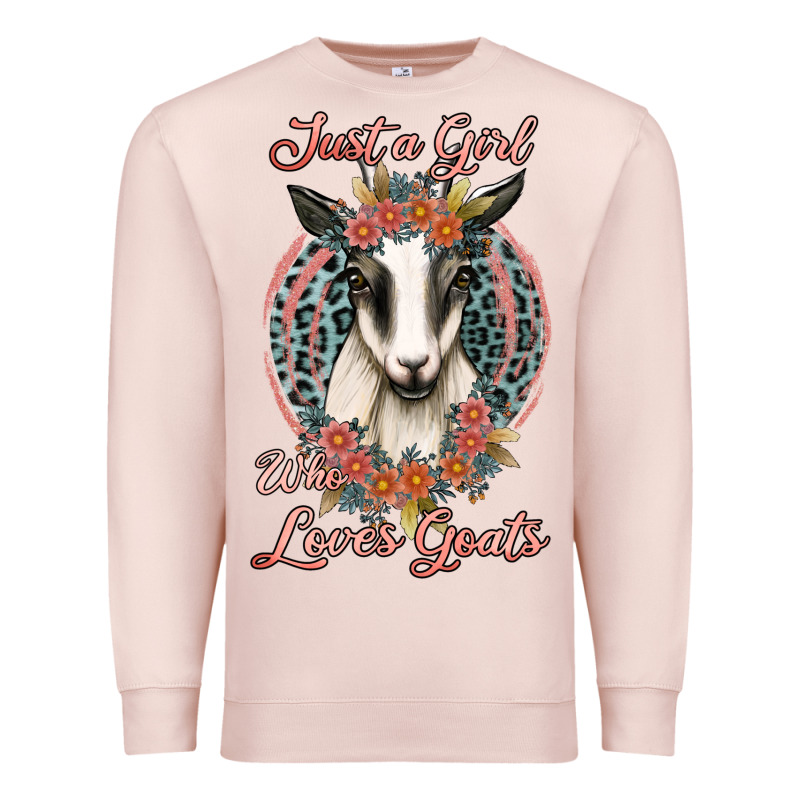 Just A Girl Who Loves Goats Premium Sweatshirt by Jasminsmagicworld | Teevron