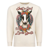 Sandshell just a girl who loves goats Premium Sweatshirt - Jasminsmagicworld