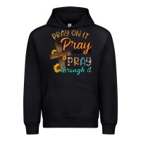 Black pray on it pray over it pray through it Urban Hoodie - Artiststas