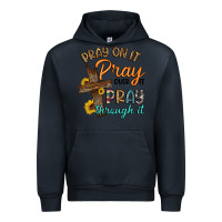 Navy pray on it pray over it pray through it Urban Hoodie - Artiststas
