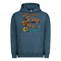 Pigment Midnight Navy pray on it pray over it pray through it Urban Hoodie - Artiststas