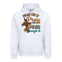White pray on it pray over it pray through it Urban Hoodie - Artiststas