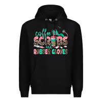 Black coffee scrubs and rubber gloves Premium Hoodie - MaliasSmallBusiness