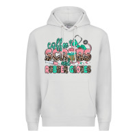 Dove Grey coffee scrubs and rubber gloves Premium Hoodie - MaliasSmallBusiness