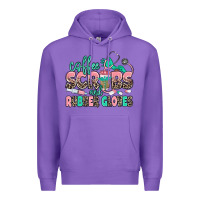 Purple coffee scrubs and rubber gloves Premium Hoodie - MaliasSmallBusiness