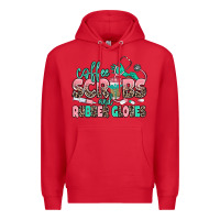 Red coffee scrubs and rubber gloves Premium Hoodie - MaliasSmallBusiness