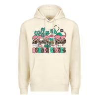 Sandshell coffee scrubs and rubber gloves Premium Hoodie - MaliasSmallBusiness