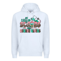 White coffee scrubs and rubber gloves Premium Hoodie - MaliasSmallBusiness
