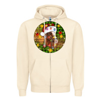 Sandshell Christmas horse Zipper Hoodie - Artiststas