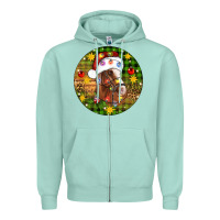 Seafoam Christmas horse Zipper Hoodie - Artiststas