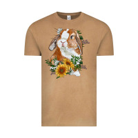 Vintage Camel bunny with sunflowers Vintage Tee - RanaPortraitStore