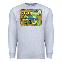 Heather Grey mama cita needs a margarita Premium Sweatshirt - Jasminsmagicworld