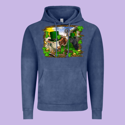 St Patricks Day Cows Vintage Hoodie Designed By Ranaportraitstore
