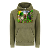 Vintage Olive st patricks day cows Vintage Hoodie - RanaPortraitStore