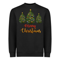 Black merry christmas trees Heavyweight Sweatshirt - RanaPortraitStore