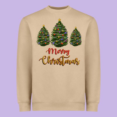 Heavyweight Sweatshirt merry christmas trees