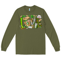 Army Green St Patricks love nurse Long Sleeve Tee - RacoonDesign